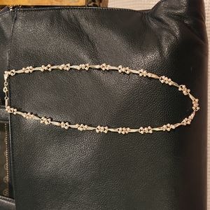 Silver and pearl necklace women